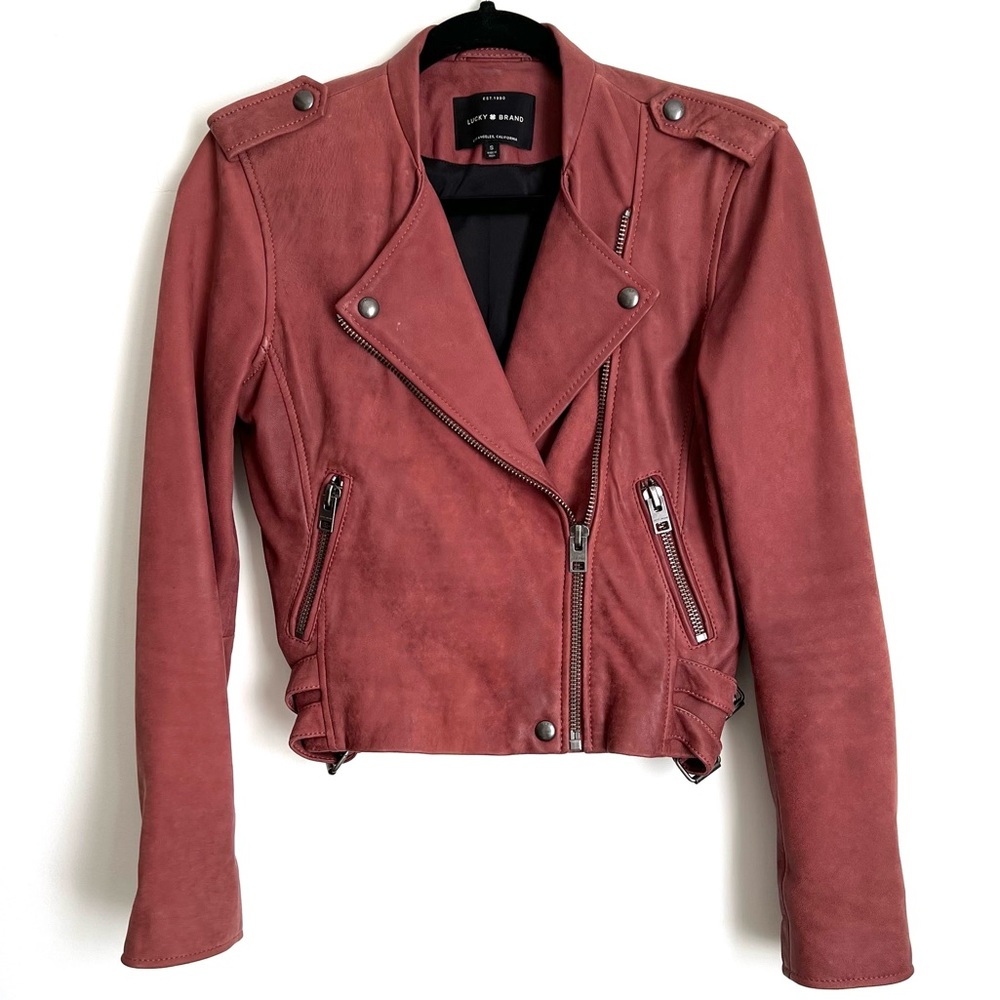 100% Lambs Leather Jacket Lucky Brand Size Small
